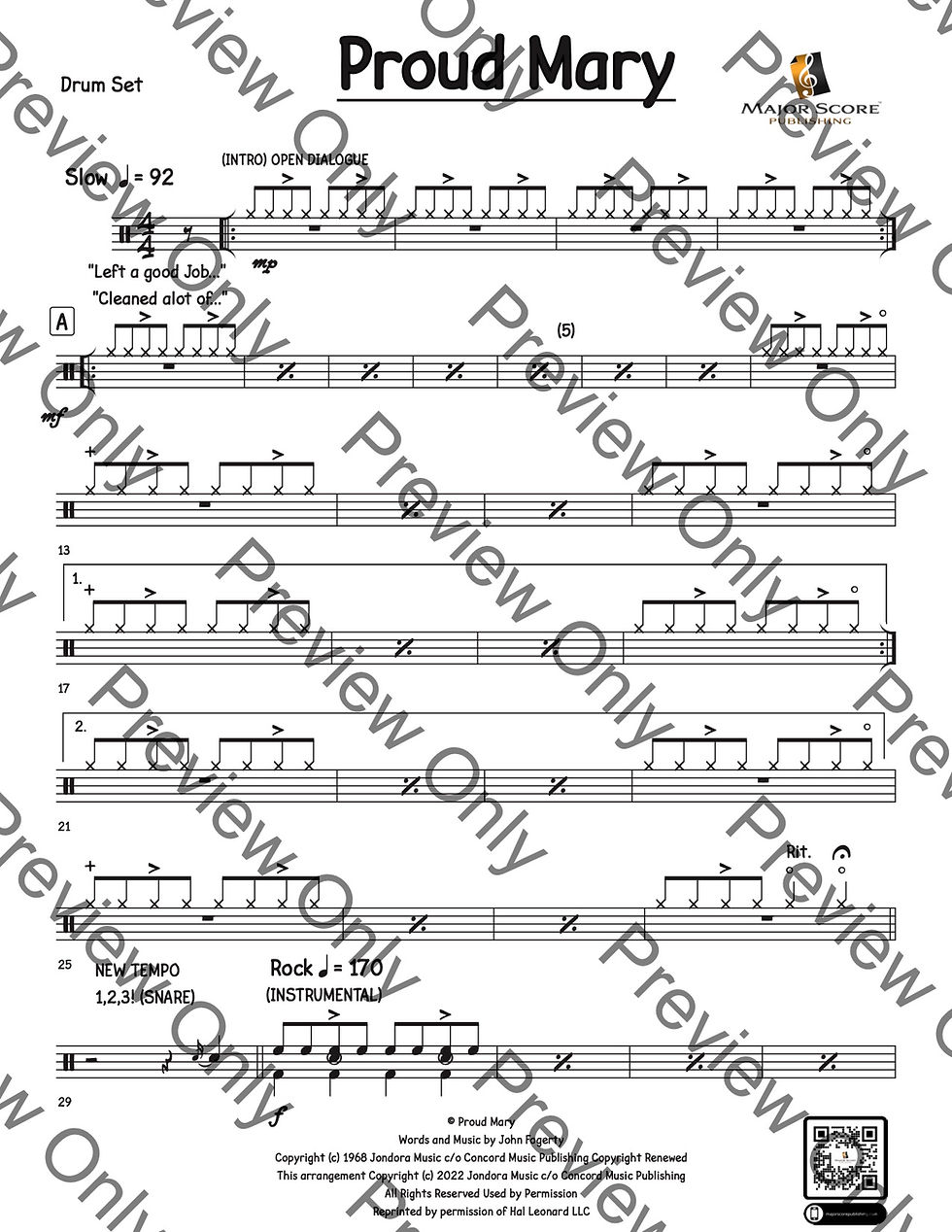 Thumbnail: Proud Mary (Tina Turner) Sheet Music