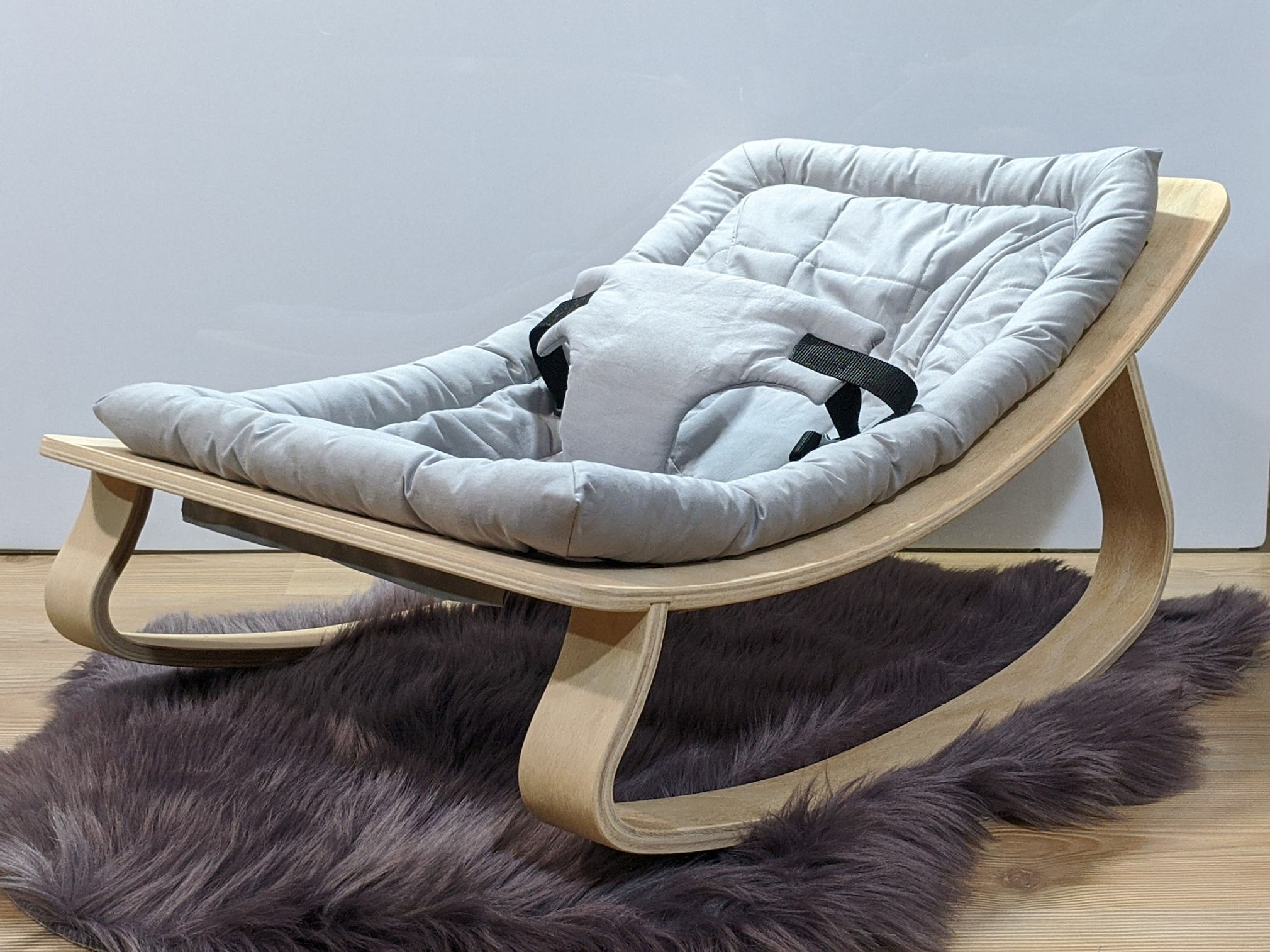 Natural Wood Baby Rocker