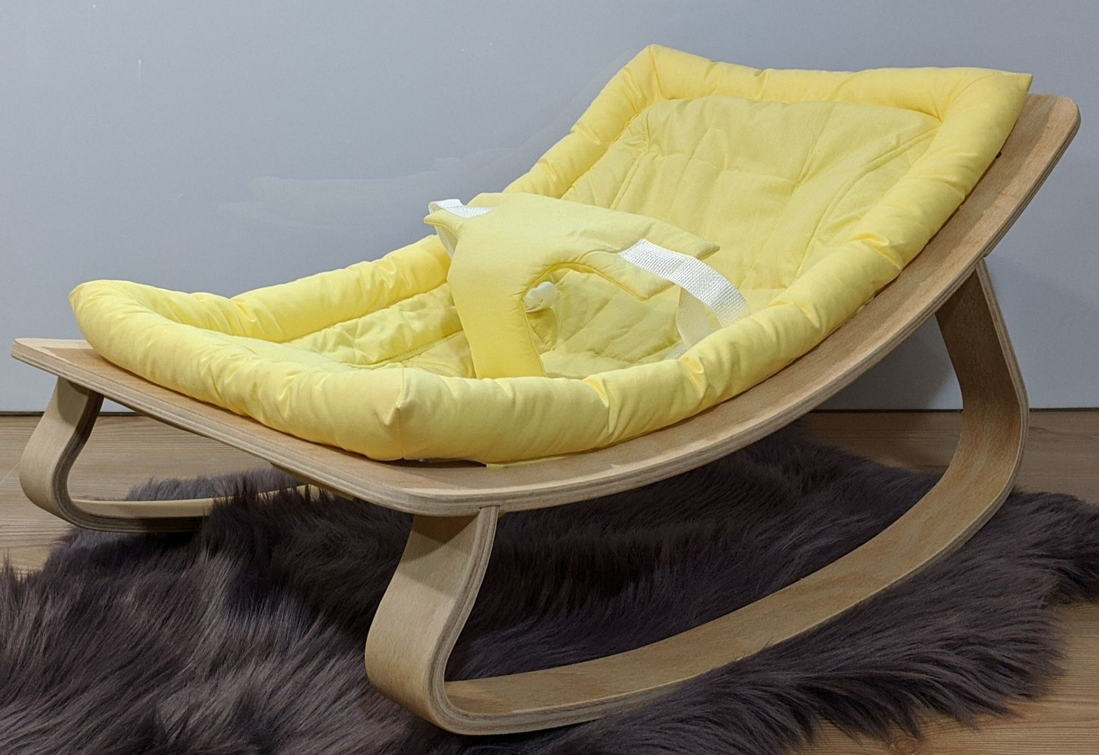 Natural Wood Baby Rocker