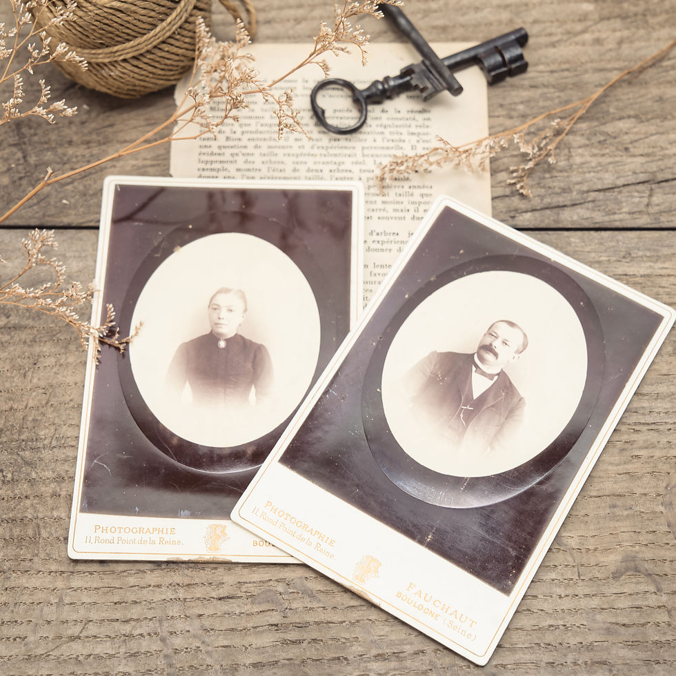 Pair of French Antique Photo