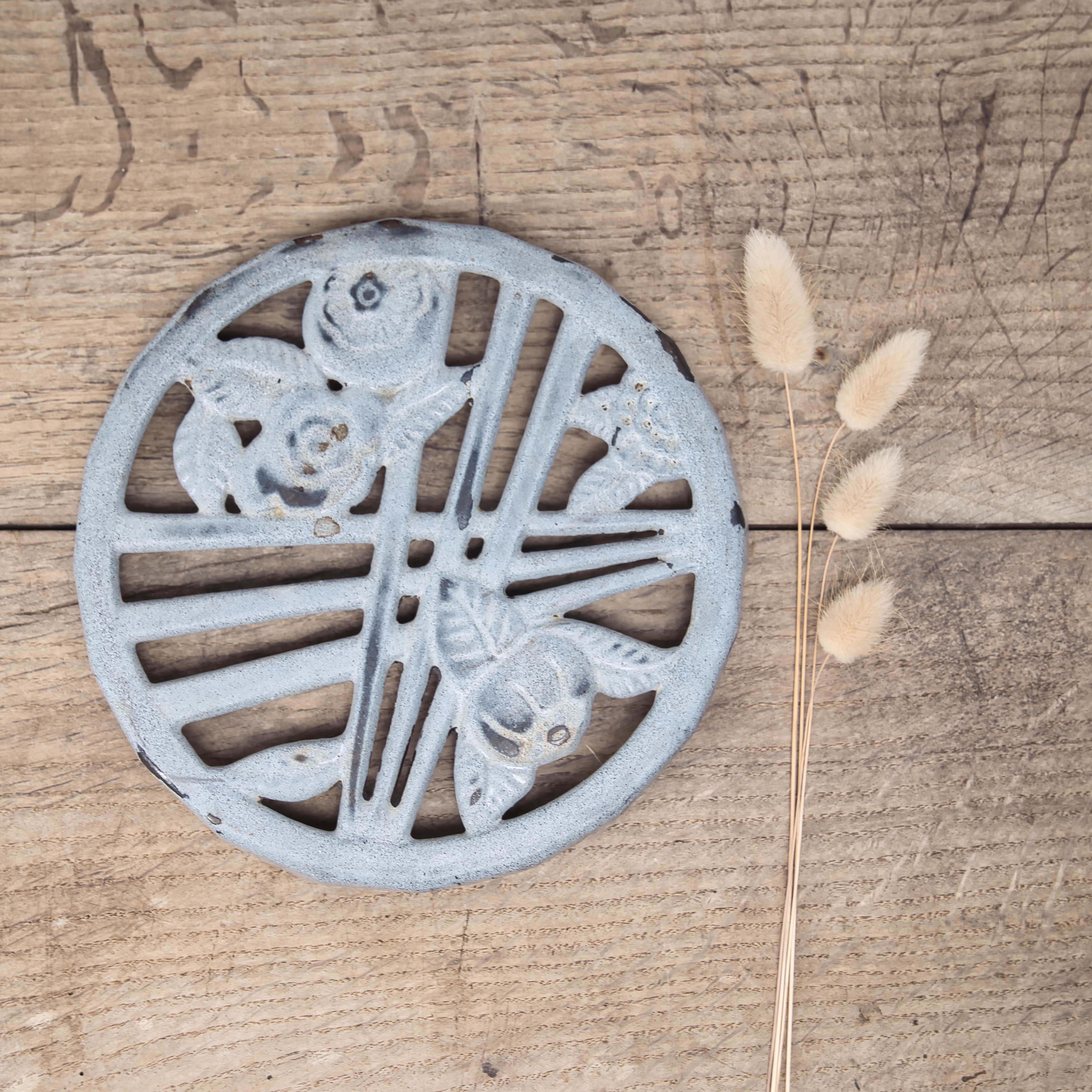 French Vintage Round Trivet