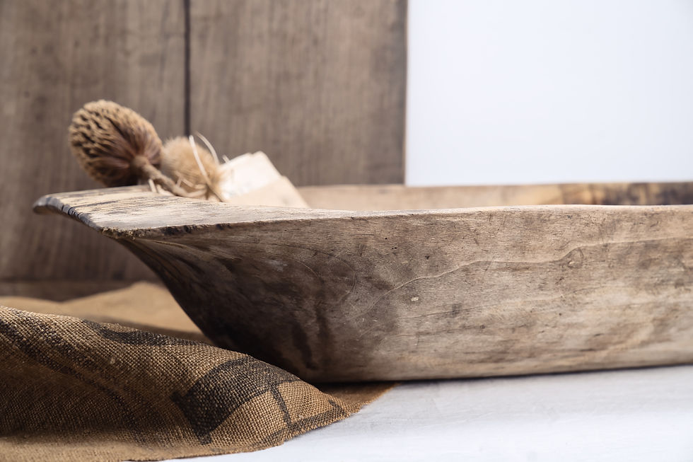 Thumbnail: Antique Wooden Dough Bowl