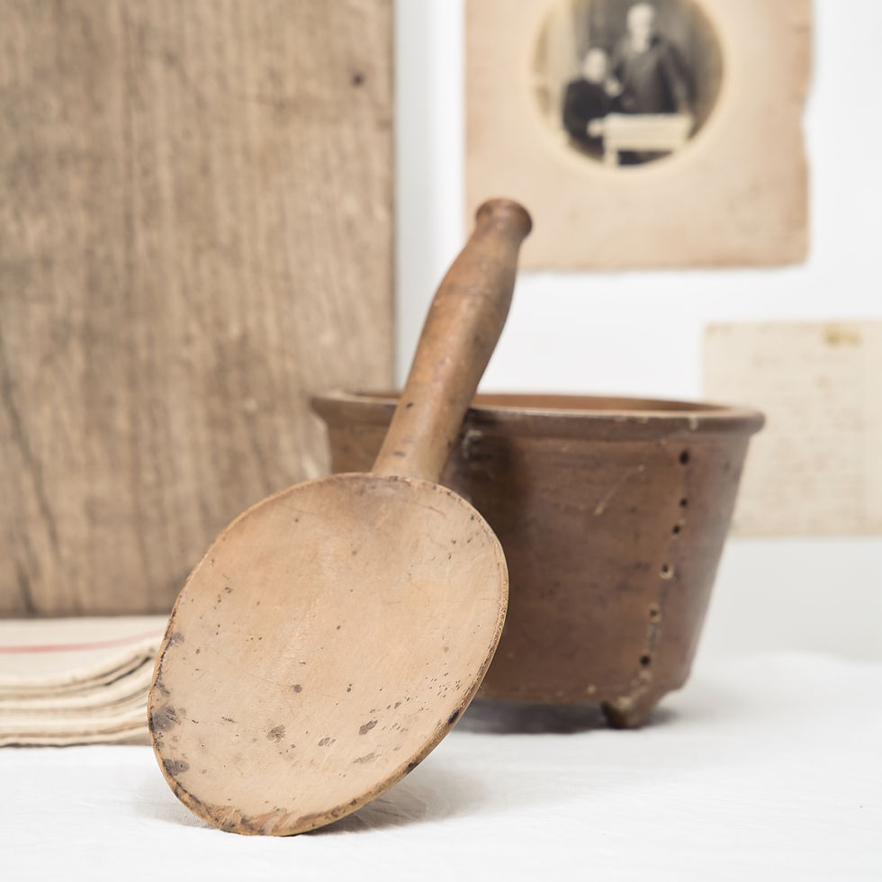 Thumbnail: Large Antique Paddle spoon