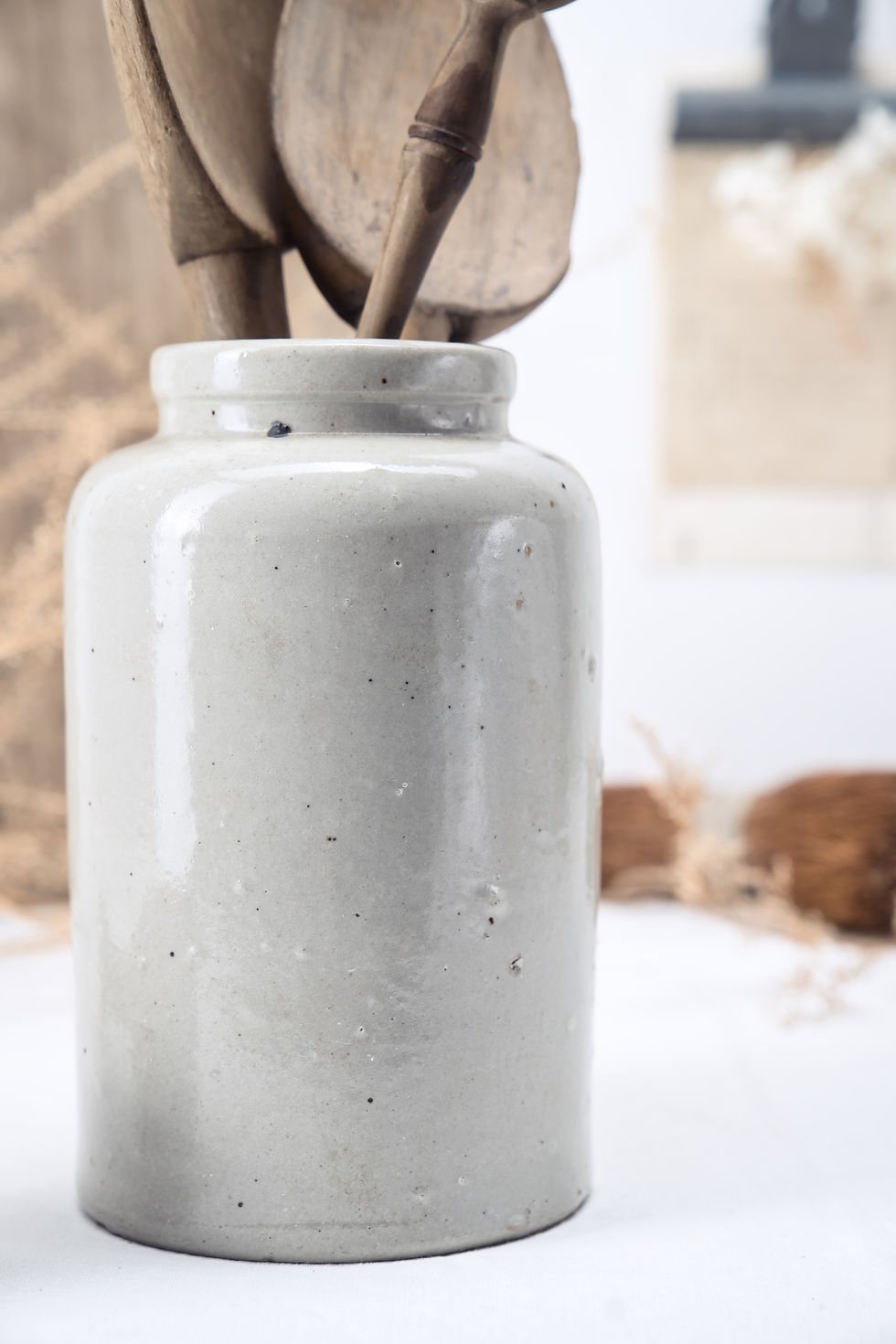 Thumbnail: Large Vintage Mustard Jar