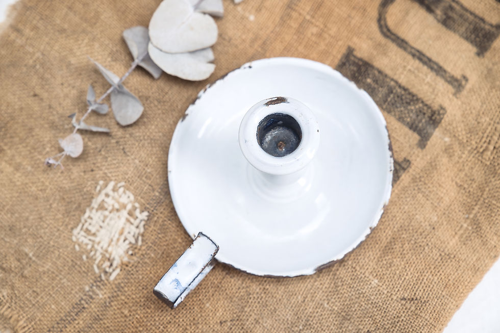 Thumbnail: French Enamel Candle Holder