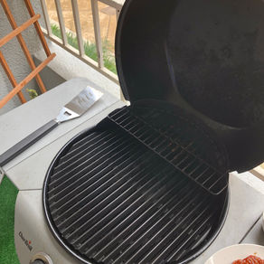 BBQing on the balcony