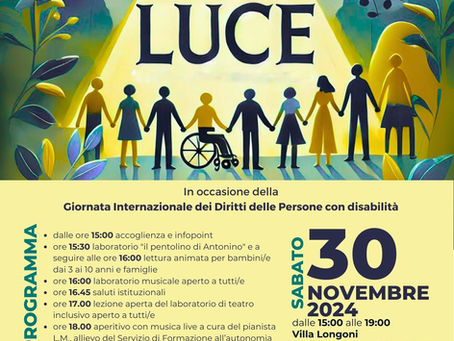 30 NOVEMBRE "TI METTO IN LUCE": Giornata mondiale dei diritti delle persone con disabilitÃ