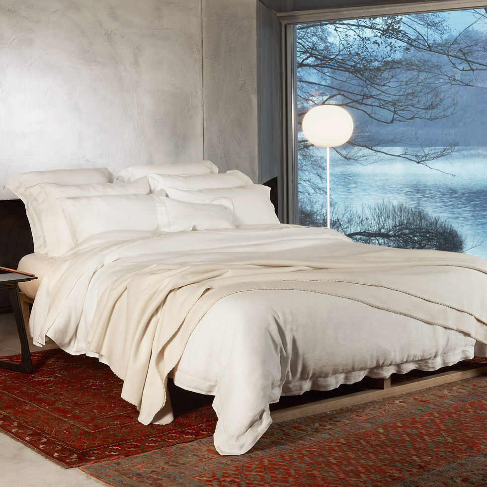 Thumbnail: Amalia Home Collection Maia Stonewashed Linen Duvet Cover Set