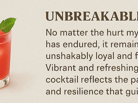 Unbreakable Heart cocktail by Angelica Mobile Bar, a signature drink with vibrant colors and garnishes, perfect for events and celebrations