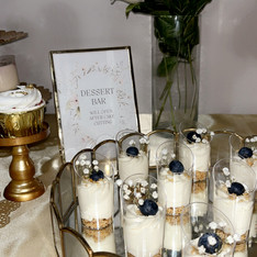 Assorted mini dessert treats for wedding dessert table catering in Austin TX