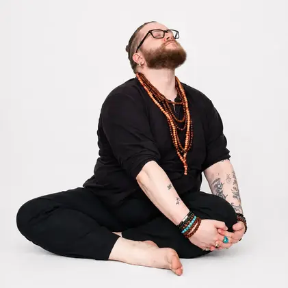 sitting head on knee bend backward hands on knee
