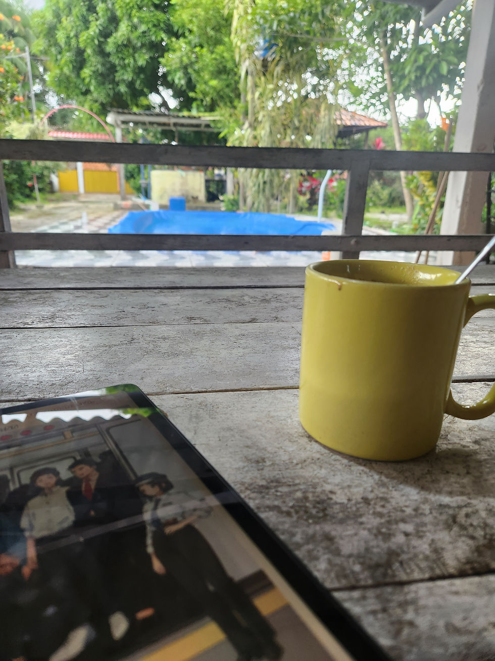 Tentei romantizar o café da manhã no feriado de carnaval, eu tinha esperanças de salvar o passeio!
