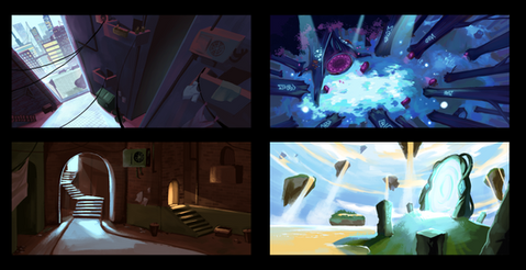 The Girl Who Walks with Spirits | Environment Concepts