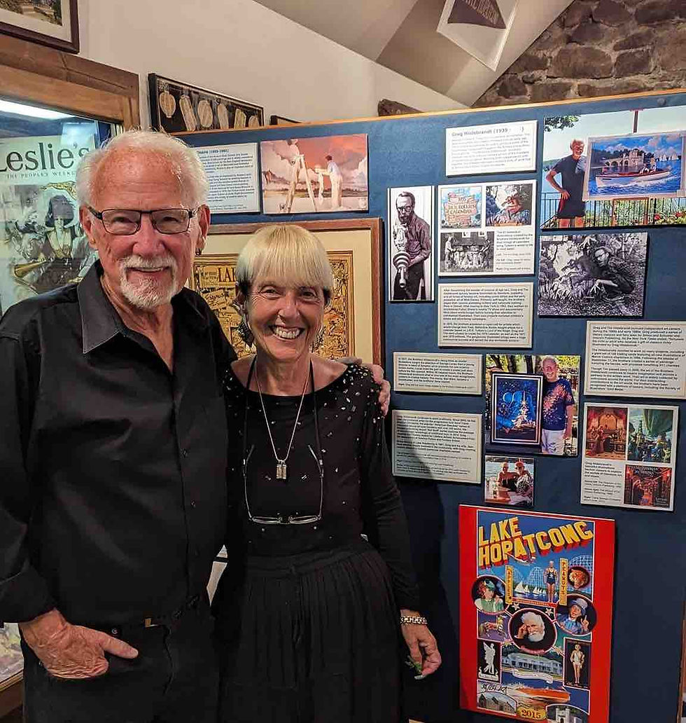 Greg and Jean Hildebrandt at Lake Hopatcong Historical Museum during event.