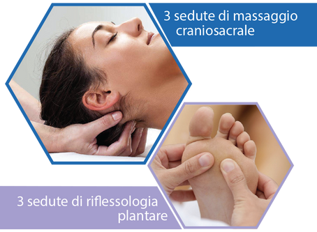 Promozione: 3 sedute di massaggio craniosacrale e 3 sedute di riflessologia plantare a soli 300€