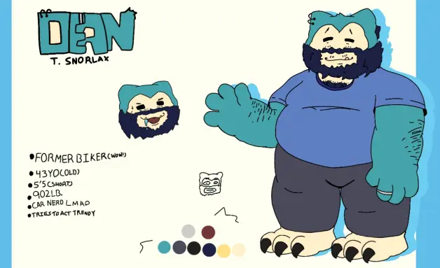 Dean The Snorlax (Nicknamed as Lil' D)