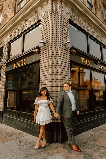 Downtown Engagement Photoshoot