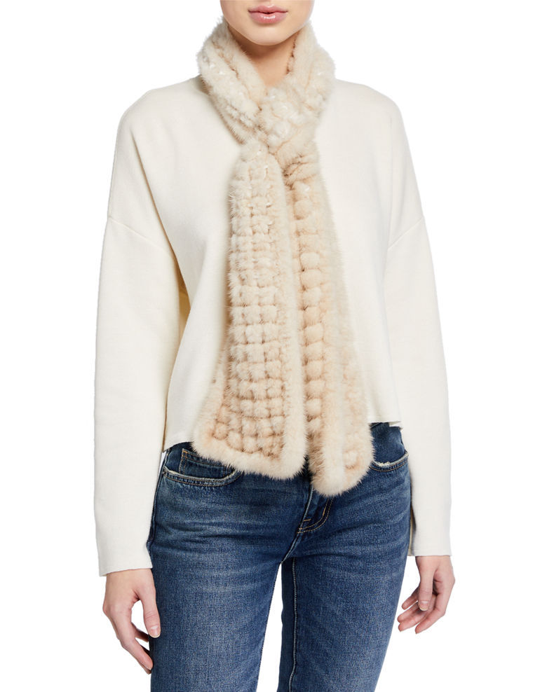 Thumbnail: Woven Mink Fur Scarves
