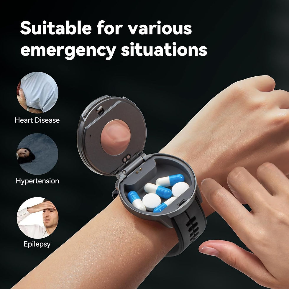 Thumbnail: Smart Watch Pill Box, Fitness Smartwatch with Bluetooth Call for Men