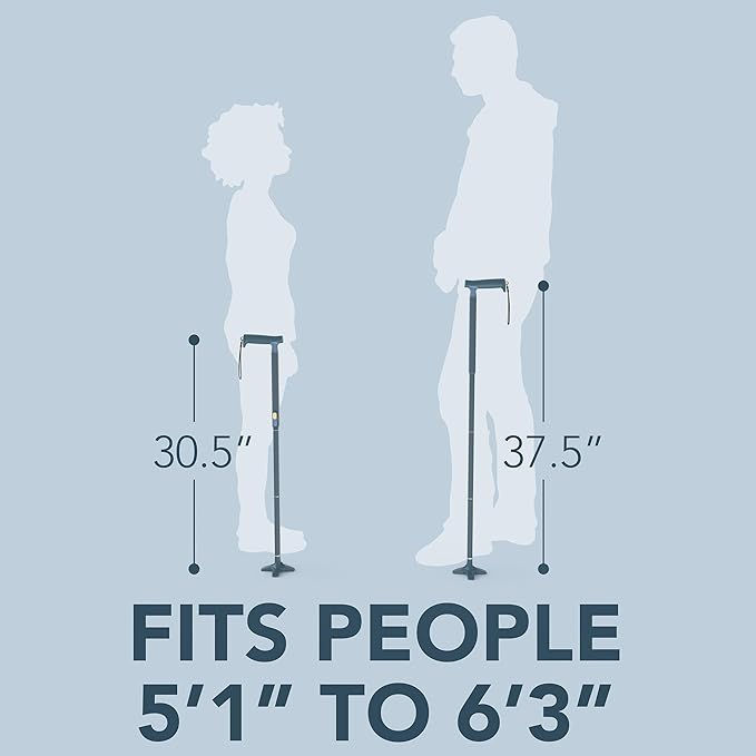 Thumbnail: Michael Graves Quick Fold Walking Cane for Men and Women Foldable Walking Stick