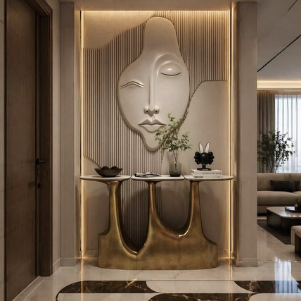 Abstract Art Face Wall