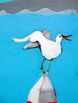 Detail muurschildering