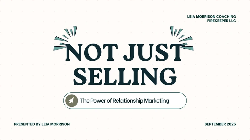 Free relationship marketing master class