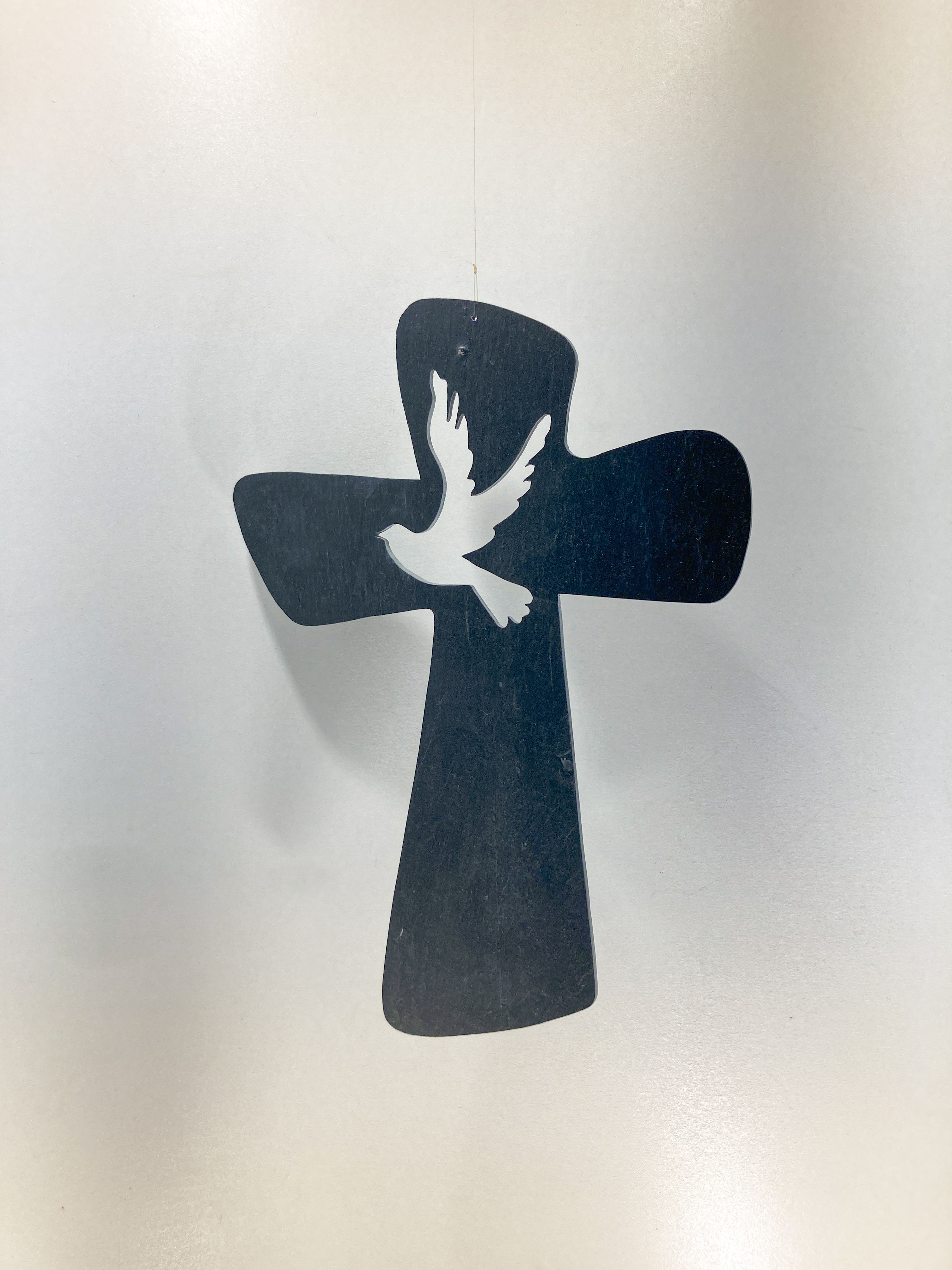 Croix colombe ou sacré coeur ardoise