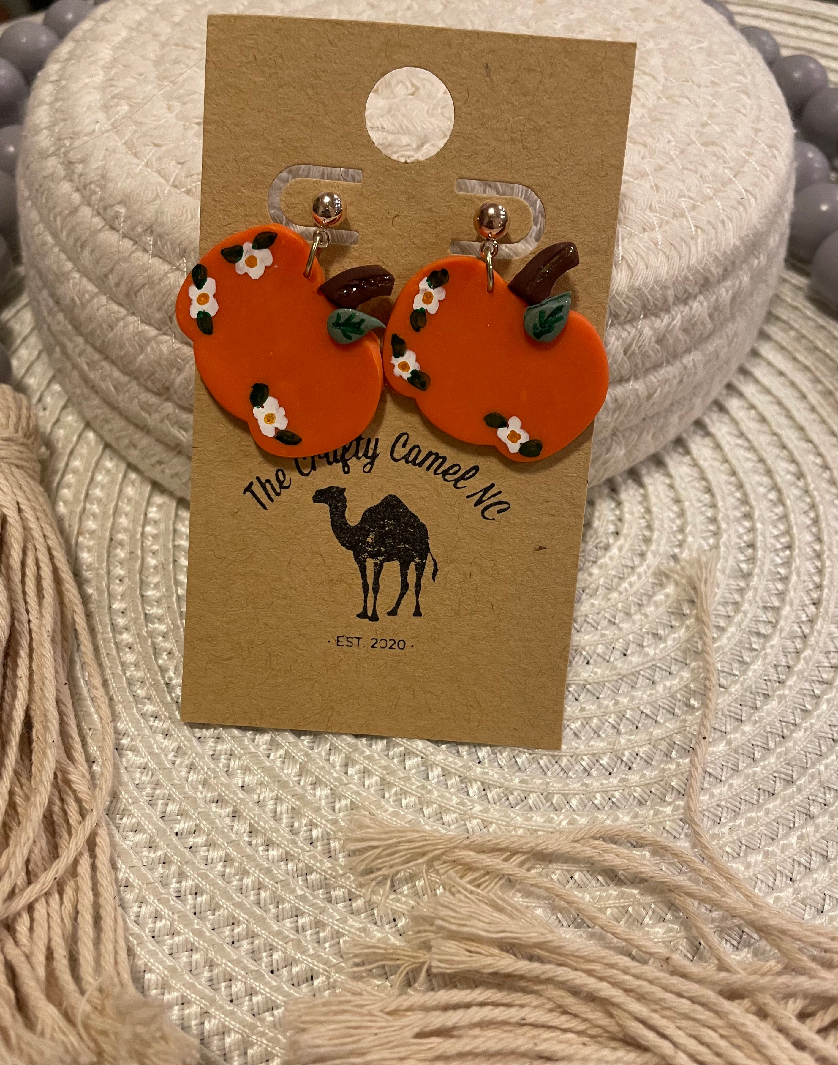 Medium Floral Pumpkin Dangles