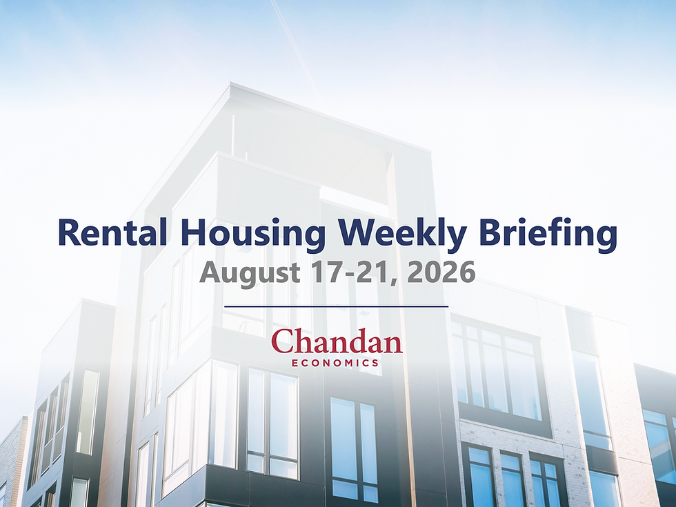 Rental Housing Weekly Briefing: August 17–21, 2026