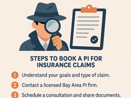 Steps to book a PI for insurance claim investigation