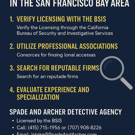 How to Find a Licensed Private Investigator in the San Francisco Bay Area