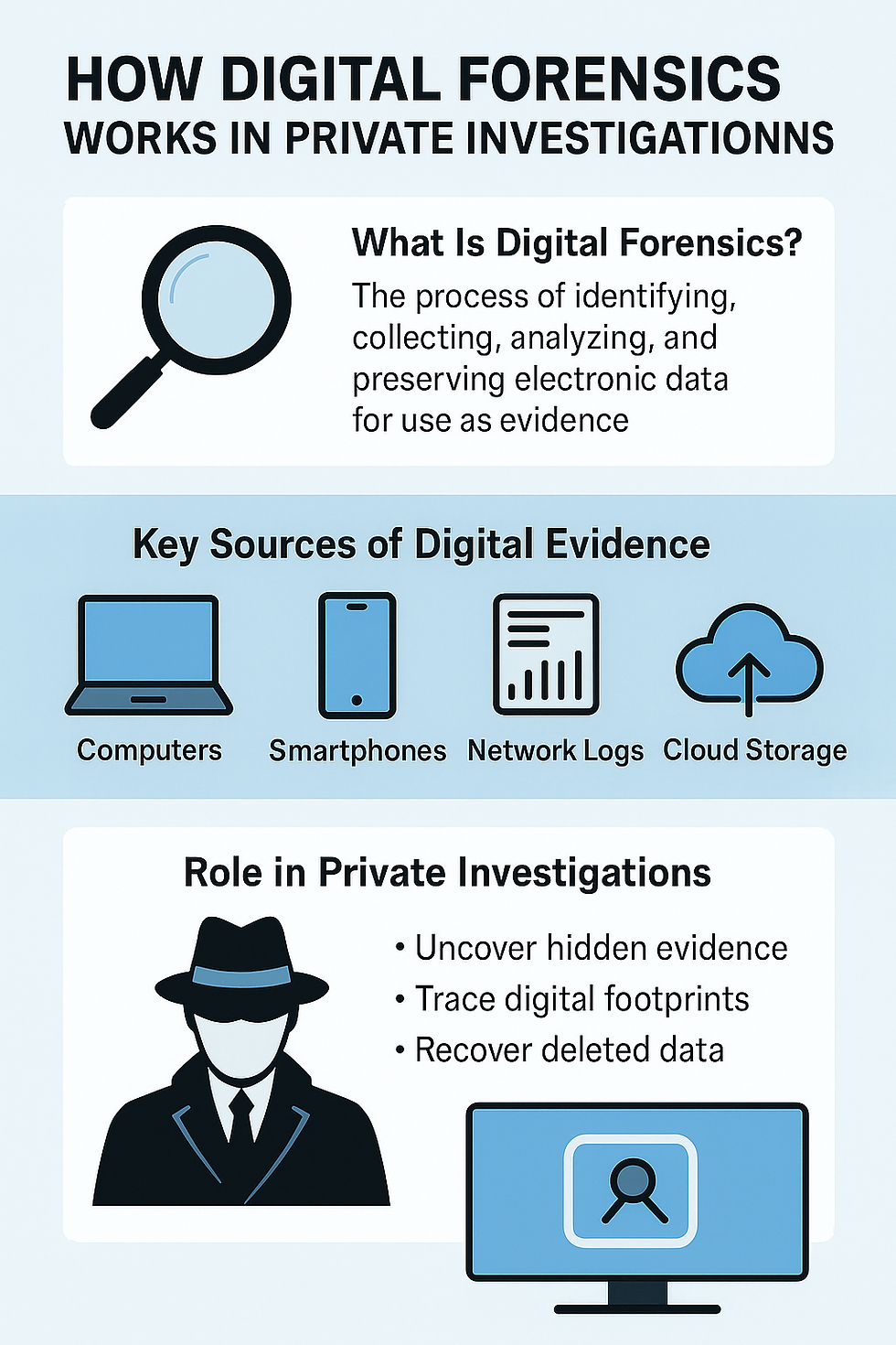 How digital forensics works with private investigation