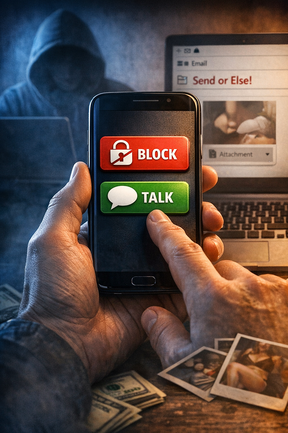 block or talk to scammer?