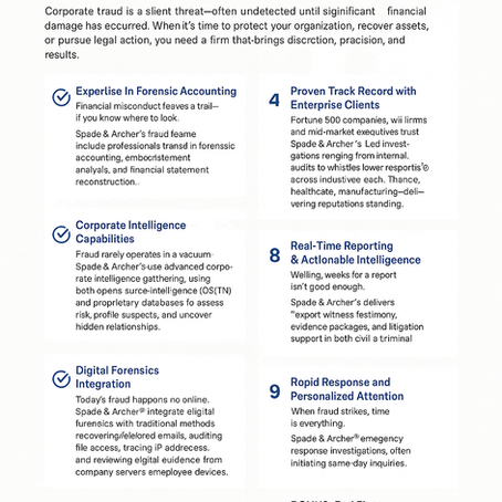 9 things to look for in corporate fraud investigator