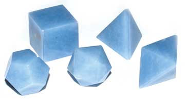 20mm Angelite Platonic Solids