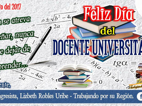 ¡Feliz día del Docente Universitario!