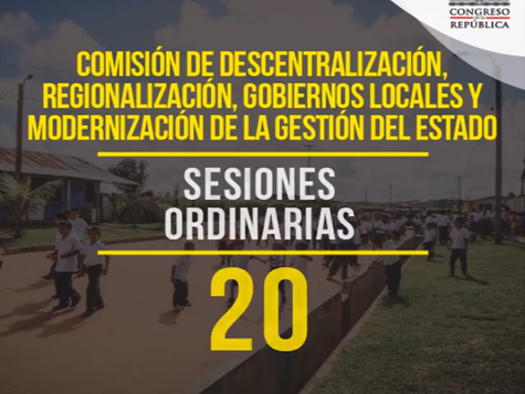 Balance de la Comisión de Descentralización.