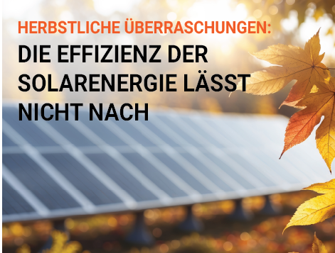 Auch wenn die Tage kürzer werden, bleibt die Solarenergie stark 