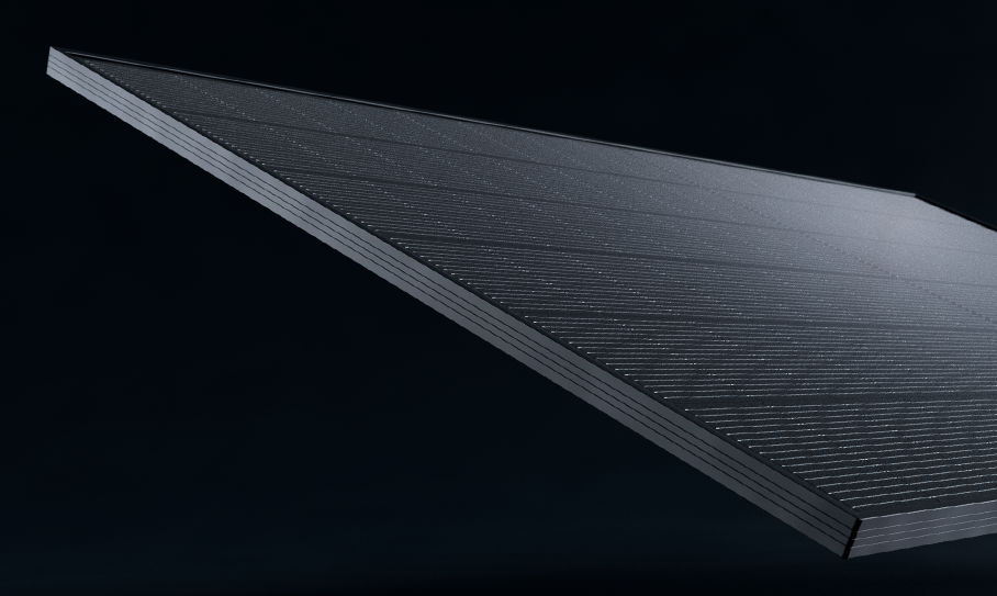 Modulo fotovoltaico BISOL Supreme™ mostrato in un render di prodotto.
