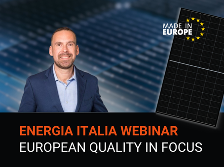 Energia Italia Webinar: la qualità europea al centro
