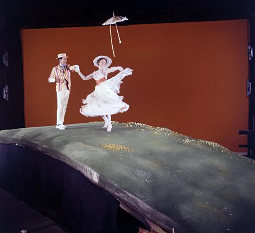 Behind the scenes of Disney's "Mary Poppins" which was under production, 1961 - 1964