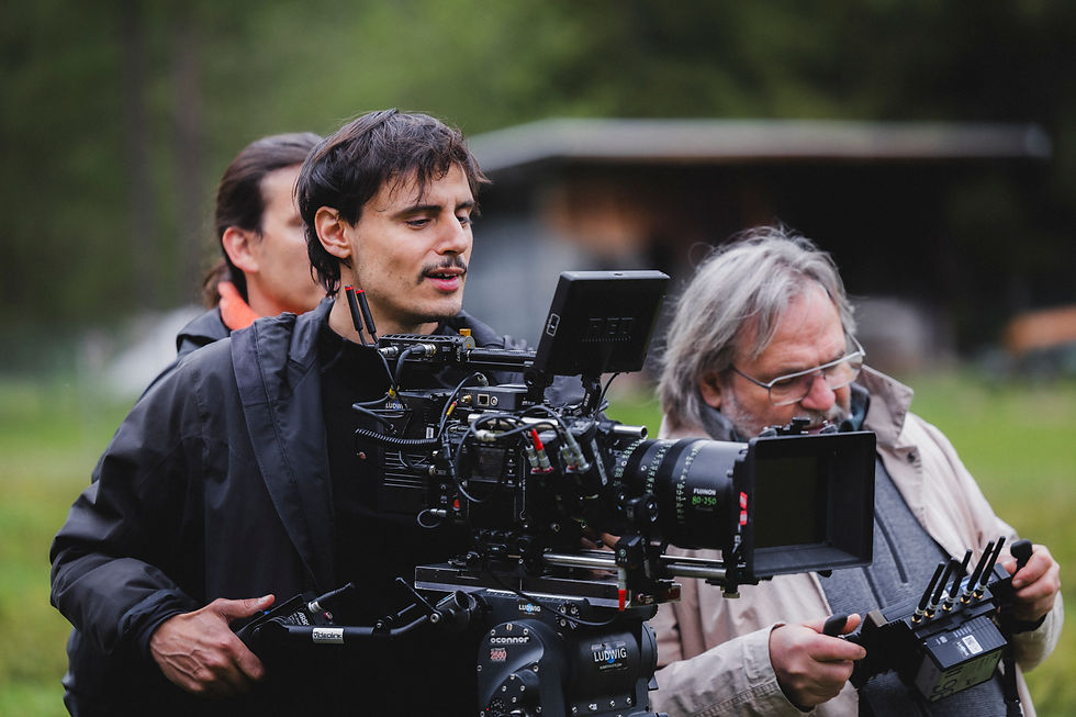 Gianmarco Donaggio Cinematographer, on set with Victor Kossakovsky. Holy Wood Dust (2026)