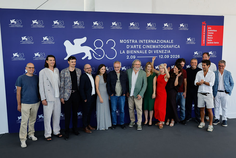 PHOTOCALL - HOLY WOOD DUST - Film Delegation (Ph. Jacopo Salvi - Archivio Storico La Biennale - Donaggio Gianmarco - Victor Kossakowsky - Filippo Ricordi - Be Water film