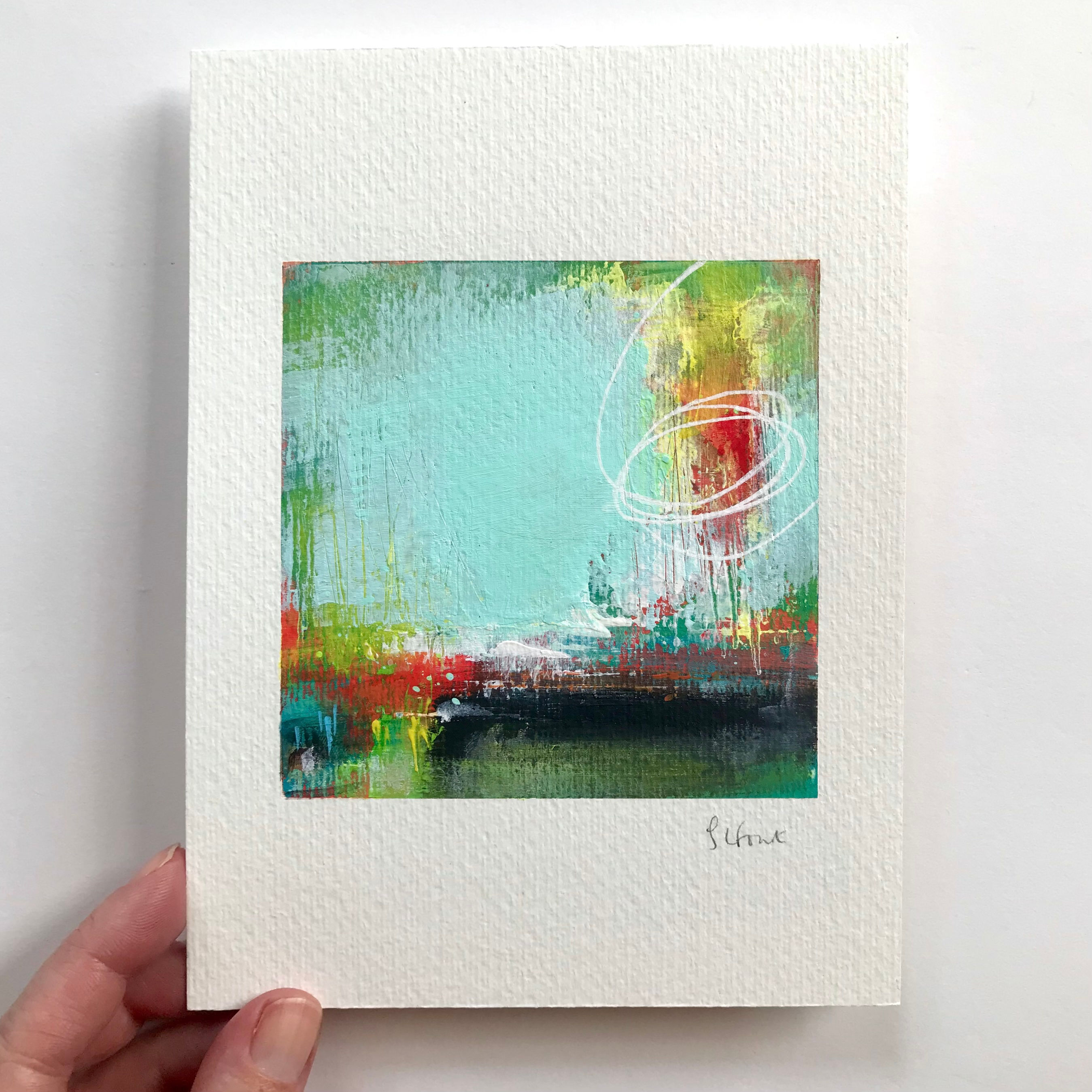 ACRYLIC ON PAPER - 10 x 10 cm