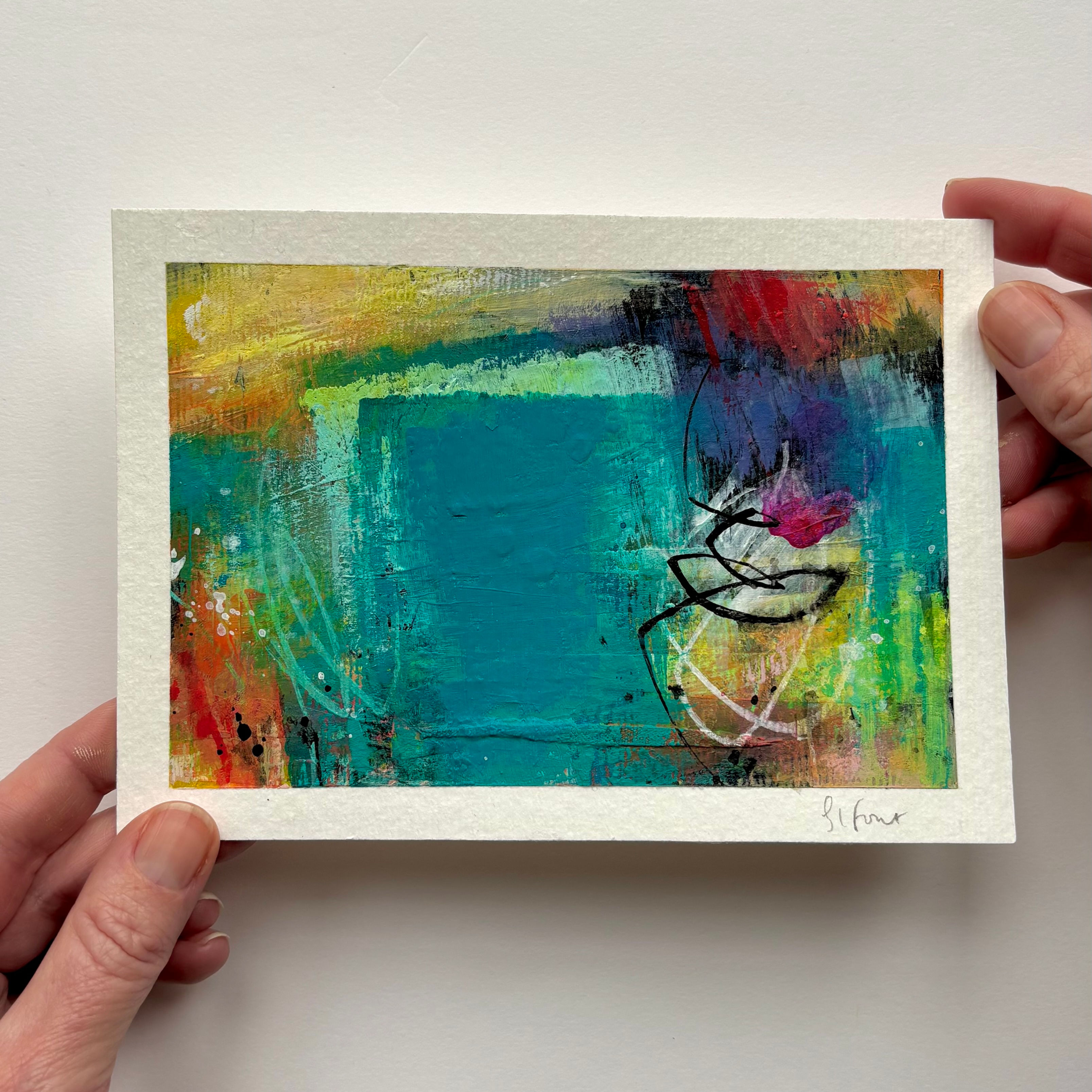 ACRYLIC ON PAPER - 10 x 15 cm