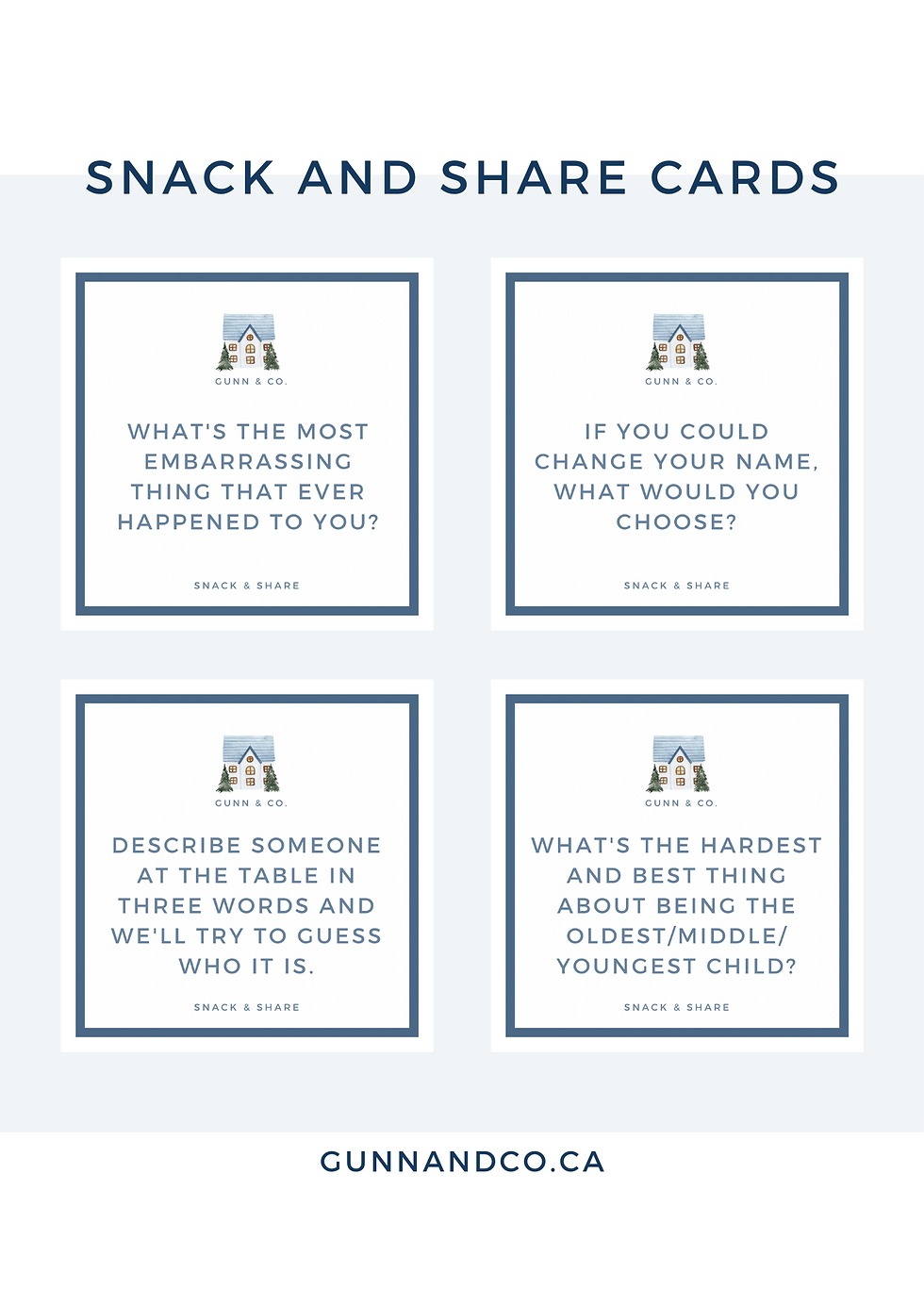 Thumbnail: SNACK & SHARE CARDS - DIGITAL DOWNLOAD