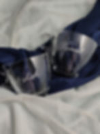 Thumbnail: Minimalist glass tea cup with a special message engraving.