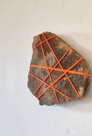 Rock Bondage, sandstone and cord, 40 x 26 cm, 2022_