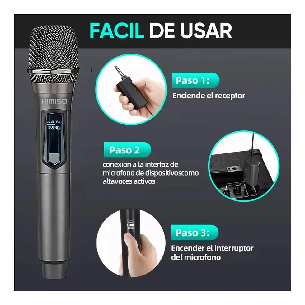 Miniatura: Micrófonos inalámbricos con receptor UHF